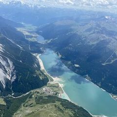 Flugwegposition um 13:03:30: Aufgenommen in der Nähe von 39027 Graun im Vinschgau, Autonome Provinz Bozen - Südtirol, Italien in 3650 Meter